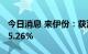 今日消息 来伊份：获汪小明举牌 持股比例达5.26%