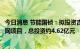 今日消息 节能国祯：拟投资吉首经开区污水处理厂及配套管网项目，总投资约4.62亿元