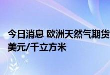 今日消息 欧洲天然气期货价格自今年3月以来首次突破3000美元/千立方米