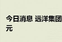 今日消息 远洋集团：中期全面亏损总额8.8亿元