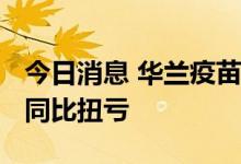 今日消息 华兰疫苗：上半年净利润2.98亿元 同比扭亏
