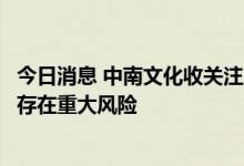 今日消息 中南文化收关注函：说明跨界设立光伏子公司是否存在重大风险