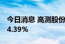 今日消息 高测股份：上半年净利同比增长224.39%