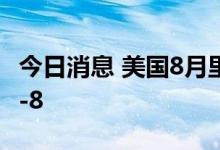 今日消息 美国8月里奇蒙德联储制造业指数为-8