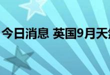 今日消息 英国9月天然气批发价格上涨14.9%
