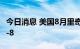 今日消息 美国8月里奇蒙德联储制造业指数为-8