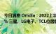 今日消息 Omdia：2022上半年全球电视销售额同比减12.5% 三星、LG电子、TCL位居前三