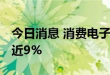 今日消息 消费电子板块早盘走低 瑞玛精密跌近9%