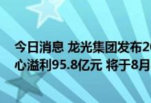 今日消息 龙光集团发布2021年度业绩：公司拥有人应占核心溢利95.8亿元 将于8月24日港股复牌