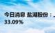 今日消息 盐湖股份：上半年净利润同比增长333.09%