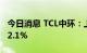 今日消息 TCL中环：上半年净利润同比增长92.1%