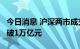 今日消息 沪深两市成交额连续第7个交易日突破1万亿元