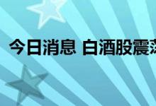 今日消息 白酒股震荡拉升 舍得酒业涨超6%