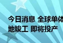 今日消息 全球单体规模最大的偏光片生产基地竣工 即将投产