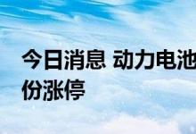 今日消息 动力电池回收板块持续拉升 金圆股份涨停