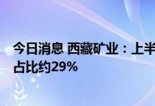 今日消息 西藏矿业：上半年对宁德时代供货锂精矿2000吨 占比约29%
