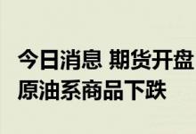 今日消息 期货开盘：国内期货开盘涨跌不一  原油系商品下跌