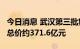 今日消息 武汉第三批集中供地推地43宗 起始总价约371.6亿元