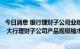 今日消息 银行理财子公司业绩现分化：小机构净利高歌猛进 大行理财子公司产品规模缩水