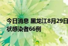 今日消息 黑龙江8月29日新增本土确诊病例8例、本土无症状感染者66例