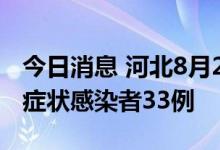 今日消息 河北8月29日新增确诊病例2例、无症状感染者33例