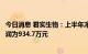 今日消息 君实生物：上半年净亏损9.12亿元，上年同期净利润为934.7万元