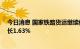 今日消息 国家铁路货运继续保持高位运行 运输货物环比增长1.63%