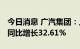 今日消息 广汽集团：上半年净利57.51亿元，同比增长32.61%