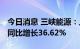 今日消息 三峡能源：上半年净利50.37亿元，同比增长36.62%