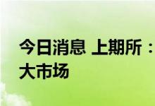 今日消息 上期所：加强期现结合，构建统一大市场