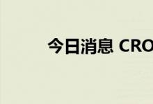今日消息 CRO概念板块异动拉升