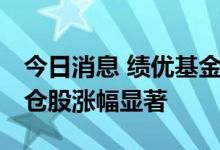 今日消息 绩优基金背后“推手”曝光 隐形重仓股涨幅显著