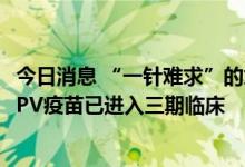 今日消息 “一针难求”的九价HPV疫苗扩龄  5款国产九价HPV疫苗已进入三期临床