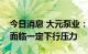 今日消息 大元泵业：民用水泵行业四季度仍面临一定下行压力