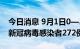 今日消息 9月1日0—24时，拉萨市新增本土新冠病毒感染者272例