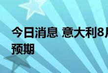 今日消息 意大利8月综合PMI录得49.6  高于预期