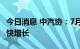 今日消息 中汽协：7月我国整车进口环比呈较快增长