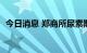 今日消息 郑商所尿素期货主力合约大涨4%