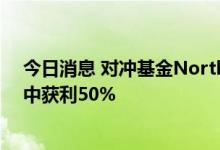 今日消息 对冲基金Northlander今年在对欧洲能源的押注中获利50%