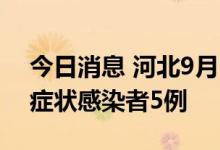 今日消息 河北9月5日新增确诊病例3例、无症状感染者5例