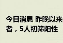 今日消息 昨晚以来北京化工大学报告1例感染者，5人初筛阳性