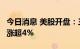 今日消息 美股开盘：三大指数高开  Illumina涨超4%