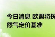 今日消息 欧盟将探索新的基于欧盟的液化天然气定价基准