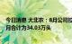 今日消息 大北农：8月公司控股及参股公司生猪销售数量当月合计为34.03万头