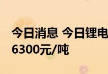 今日消息 今日锂电材料报价部分上涨 镍豆涨6300元/吨