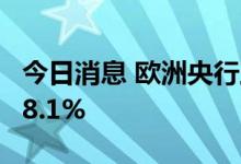 今日消息 欧洲央行上调2022年通胀率预期至8.1%