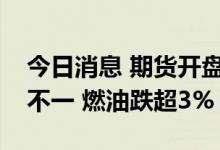 今日消息 期货开盘：国内商品期货开盘涨跌不一 燃油跌超3%