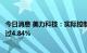 今日消息 美力科技：实际控制人及其一致行动人拟减持不超过4.84%