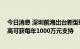 今日消息 深圳前海出台新型研发机构管理办法 单家机构最高可获每年1000万元支持