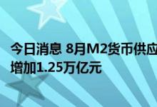 今日消息 8月M2货币供应同比增长12.2% 8月份人民币贷款增加1.25万亿元